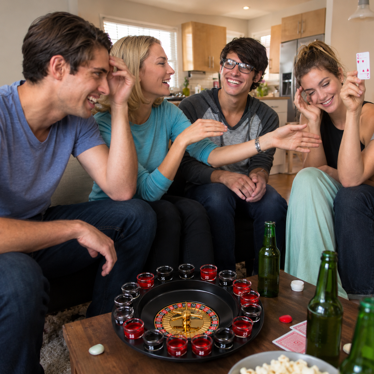 Roulette Shot Drinking Game – 16-Piece Shot Glass Set
